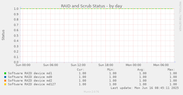 RAID and Scrub Status