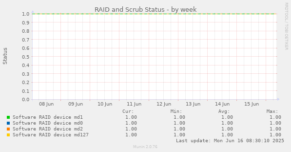 RAID and Scrub Status